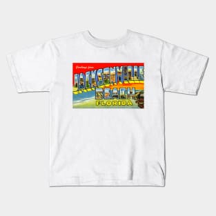 Greetings from Jacksonville Beach, Florida - Vintage Large Letter Postcard Kids T-Shirt